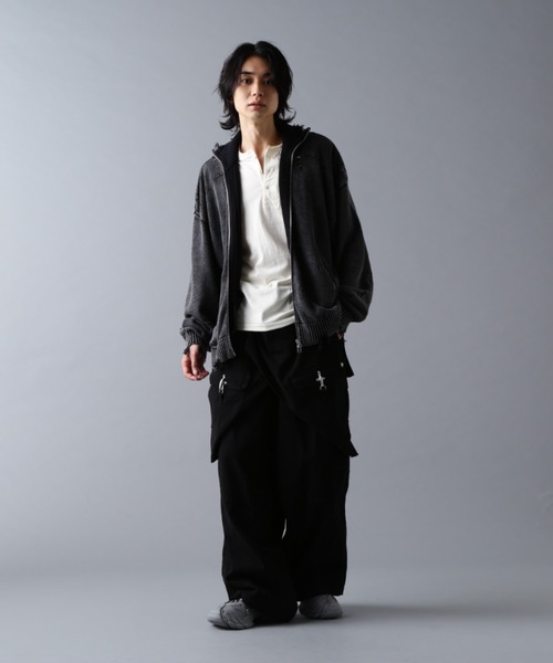 DANKE SCHON（ダンケシェーン）の「DankeSchon/ダンケシェーン/MILS KNIT DRIVERS（ニット/セーター・メンズ・ベージュ/ブラック・M/L）」の9枚目の写真