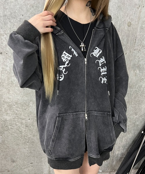 エイジドラージロゴZIPパーカー（パーカー）｜Figments