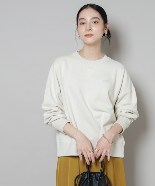 Russell Athletic（ラッセルアスレティック）の「RUSSELL ATHLETIC/別注 Mini Logo Crewneck Sweat（スウェット・レディース・グレー/チャコール/オートミール・FREE）」の3枚目の写真