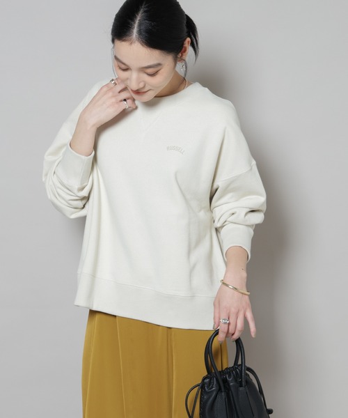 Russell Athletic（ラッセルアスレティック）の「RUSSELL ATHLETIC/別注 Mini Logo Crewneck Sweat（スウェット・レディース・グレー/チャコール/オートミール・FREE）」の18枚目の写真