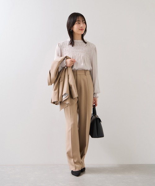 VIS(ビス)の「割繊シャーリングブラウス/2WAY・イージーケア(シャツ/ブラウス・レディース・ピンク/チャコールグレー/オフホワイト・FREE)」の21枚目の写真