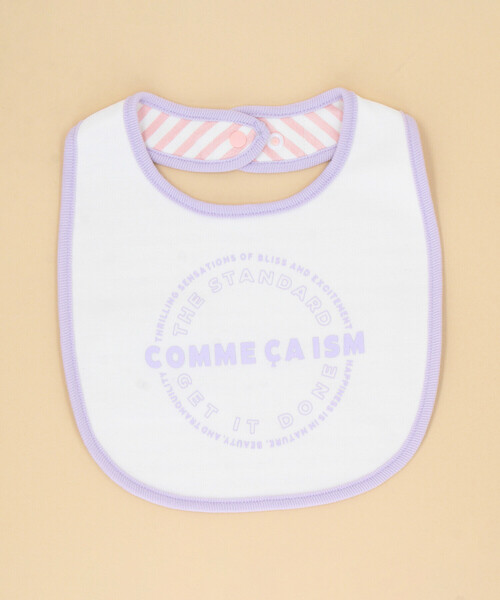 COMME CA ISM(コムサイズム)の「【リバーシブル】サークルプリント スタイ(スタイ/よだれかけ・キッズ・ブラック/オフホワイト/グリーン/オートミール・FREE)」の2枚目の写真