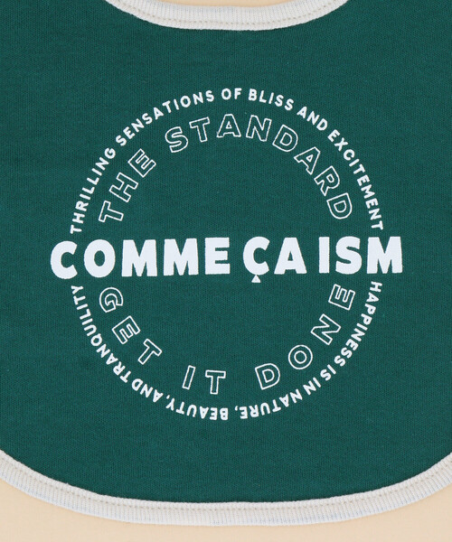 COMME CA ISM(コムサイズム)の「【リバーシブル】サークルプリント スタイ(スタイ/よだれかけ・キッズ・ブラック/オフホワイト/グリーン/オートミール・FREE)」の6枚目の写真