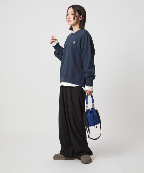 green label relaxing（グリーンレーベルリラクシング）の「【WEB限定】＜at ease＞ロングスリーブ カットソー UVカット（Tシャツ/カットソー・レディース・オフホワイト/ダークグレー・FREE）」の13枚目の写真