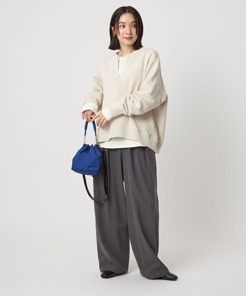 green label relaxing（グリーンレーベルリラクシング）の「【WEB限定】＜at ease＞ロングスリーブ カットソー UVカット（Tシャツ/カットソー・レディース・オフホワイト/ダークグレー・FREE）」の14枚目の写真