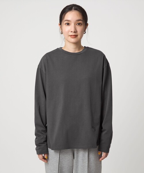 green label relaxing（グリーンレーベルリラクシング）の「【WEB限定】＜at ease＞ロングスリーブ カットソー UVカット（Tシャツ/カットソー・レディース・オフホワイト/ダークグレー・FREE）」の18枚目の写真