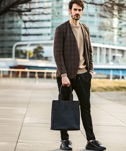 1PIU1UGUALE3 RELAXシンセティックレザー バックルベルト トート 1PIU1UGUALE3 RELAXシンセティックレザー バックルベルト トート ウノ