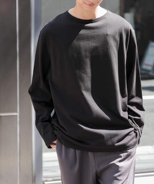 FORK&SPOON（フォークアンドスプーン）の「FORK&SPOON　プレーンボートネックカットソー（Tシャツ/カットソー・メンズ・ブラック/グレー系その他・4/5）」の11枚目の写真