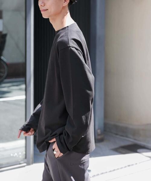 FORK&SPOON（フォークアンドスプーン）の「FORK&SPOON　プレーンボートネックカットソー（Tシャツ/カットソー・メンズ・ブラック/グレー系その他・4/5）」の14枚目の写真