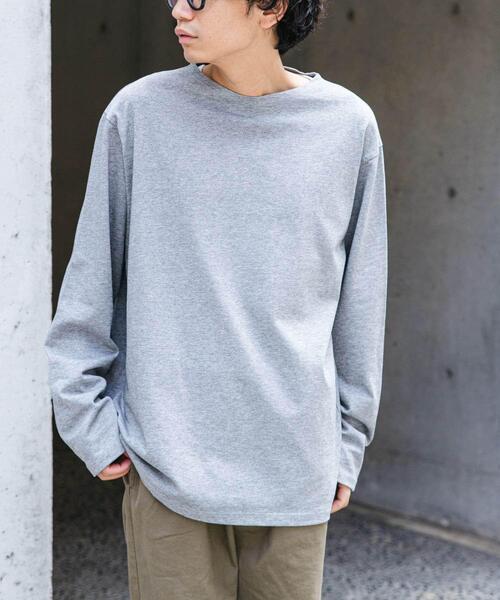 FORK&SPOON（フォークアンドスプーン）の「FORK&SPOON　プレーンボートネックカットソー（Tシャツ/カットソー・メンズ・ブラック/グレー系その他・4/5）」の6枚目の写真