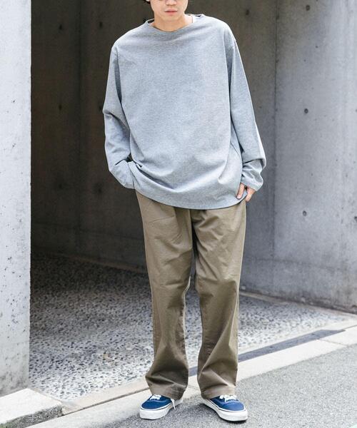 FORK&SPOON（フォークアンドスプーン）の「FORK&SPOON　プレーンボートネックカットソー（Tシャツ/カットソー・メンズ・ブラック/グレー系その他・4/5）」の9枚目の写真