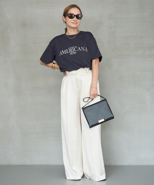 AMERICANA(アメリカーナ)の「【AMERICANA/アメリカーナ】COOL TEE(Tシャツ/カットソー・レディース・ブラック系その他・FREE)」の8枚目の写真
