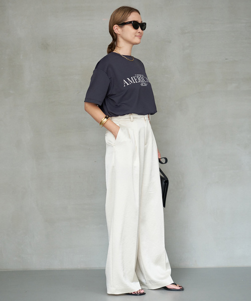 AMERICANA(アメリカーナ)の「【AMERICANA/アメリカーナ】COOL TEE(Tシャツ/カットソー・レディース・ブラック系その他・FREE)」の9枚目の写真