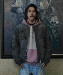 EVISU | 【EVISU】CONTRAST PANELS AFTER-HOOD SWEATSHIRT / ライトグレー [2EAEJM5SW6104](パーカー)