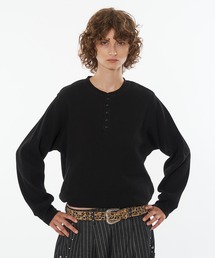 WISH FOR EVER(EBbVtH[Go[)DRAW CODE HENRY NECK THERMAL LONG SLEEVE / h[R[hw[lbNT[}OX[u(TVc/Jbg\[)