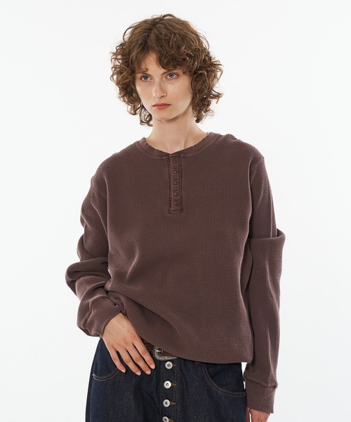 wishforever アソートドローコードヘンリーネックサーマルロングスリーブ セール】DRAW CODE HENRY NECK THERMAL LONG SLEEVE / ドロー
