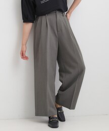 SHOO・LA・RUE | 【洗える/S-LL】すっきりきれい見え タックワイドパンツ(その他パンツ)