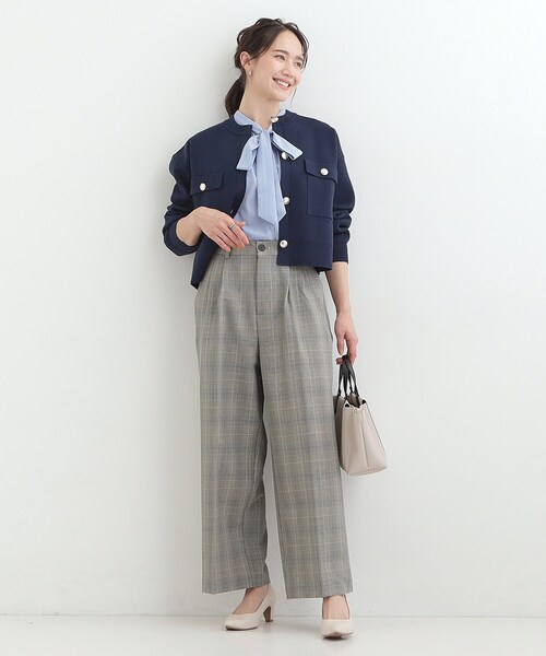 SHOO・LA・RUE（シューラルー）の「【洗濯機可/S-LL】すっきり上品きれい見え タックワイドパンツ（その他パンツ・レディース・グレー系1/ブラック/チャコールグレー・03/02/01/04）」の21枚目の写真