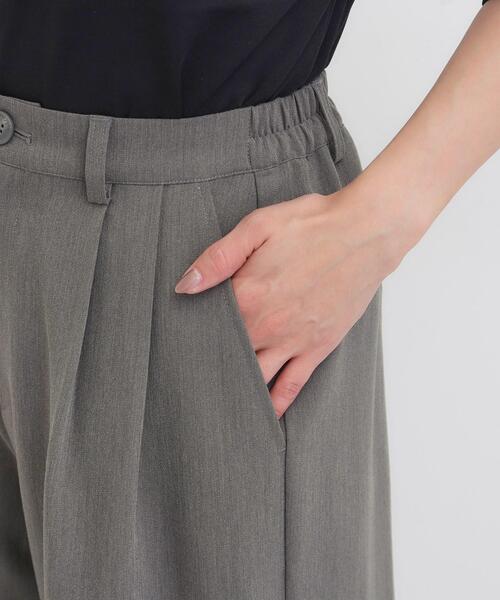 SHOO・LA・RUE（シューラルー）の「【洗濯機可/S-LL】すっきり上品きれい見え タックワイドパンツ（その他パンツ・レディース・グレー系1/ブラック/チャコールグレー・03/02/01/04）」の16枚目の写真