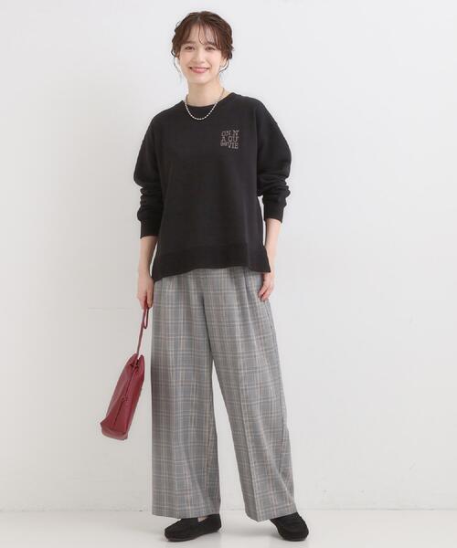 SHOO・LA・RUE（シューラルー）の「【洗濯機可/S-LL】すっきり上品きれい見え タックワイドパンツ（その他パンツ・レディース・グレー系1/ブラック/チャコールグレー・03/02/01/04）」の18枚目の写真