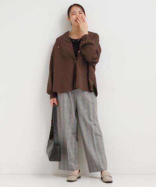 SHOO・LA・RUE（シューラルー）の「【洗濯機可/S-LL】すっきり上品きれい見え タックワイドパンツ（その他パンツ・レディース・グレー系1/ブラック/チャコールグレー・03/02/01/04）」の19枚目の写真