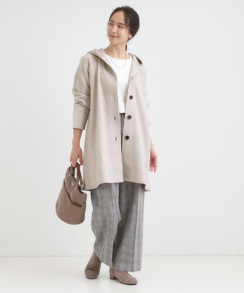 SHOO・LA・RUE（シューラルー）の「【洗濯機可/S-LL】すっきり上品きれい見え タックワイドパンツ（その他パンツ・レディース・グレー系1/ブラック/チャコールグレー・03/02/01/04）」の9枚目の写真