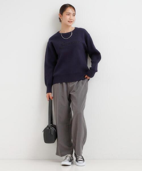 SHOO・LA・RUE（シューラルー）の「【洗濯機可/S-LL】すっきり上品きれい見え タックワイドパンツ（その他パンツ・レディース・グレー系1/ブラック/チャコールグレー・03/02/01/04）」の10枚目の写真