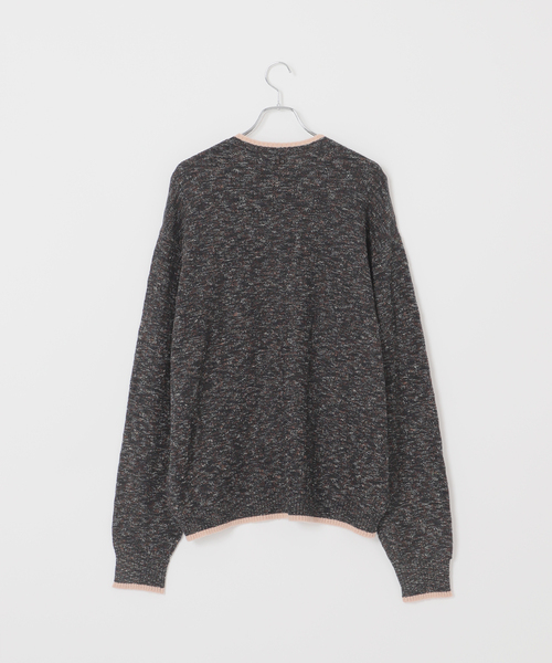 B.C STOCK（ベーセーストック）の「【Deux Allures/ドゥ アリュール】ラメ カノコ編みクルーネックニット（ニット/セーター・メンズ・ブラック/ベージュ/ブルー・FREE）」の4枚目の写真