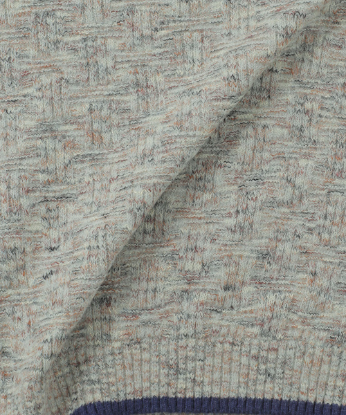 B.C STOCK（ベーセーストック）の「【Deux Allures/ドゥ アリュール】ラメ カノコ編みクルーネックニット（ニット/セーター・メンズ・ブラック/ベージュ/ブルー・FREE）」の10枚目の写真