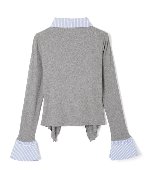 M DOLLY（エムドリー）の「frill merge shirt tops / フリルマージシャツトップス（シャツ/ブラウス・レディース・グレー/ブラック・FREE）」の16枚目の写真