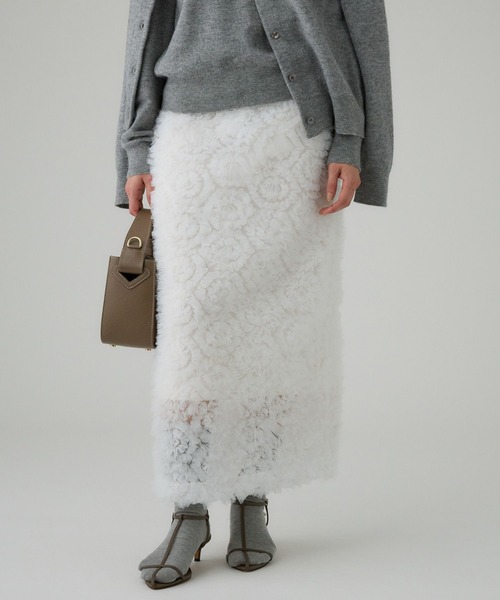 BABYLONE（バビロン）の「チュールタイトスカート（スカート・レディース・ホワイト/ブラック・フリー）」の2枚目の写真