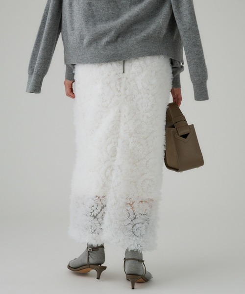 BABYLONE（バビロン）の「チュールタイトスカート（スカート・レディース・ホワイト/ブラック・フリー）」の15枚目の写真