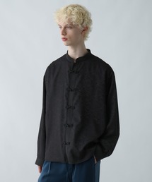 HARE | ジャガードチャイナボタンスタンドシャツ(HARE)(シャツ/ブラウス)
