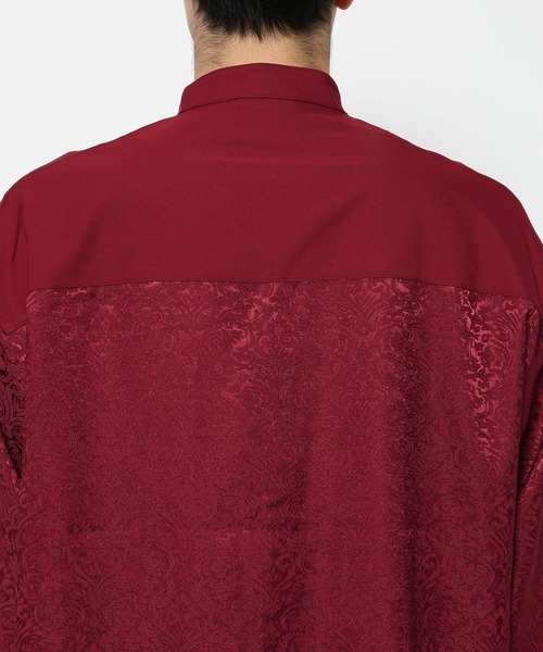 HARE（ハレ）の「ジャガードチャイナボタンスタンドシャツ(HARE)（シャツ/ブラウス・メンズ・レッド/ブルー/ブラック・FREE）」の17枚目の写真