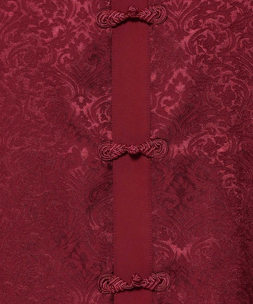 HARE（ハレ）の「ジャガードチャイナボタンスタンドシャツ(HARE)（シャツ/ブラウス・メンズ・レッド/ブルー/ブラック・FREE）」の21枚目の写真