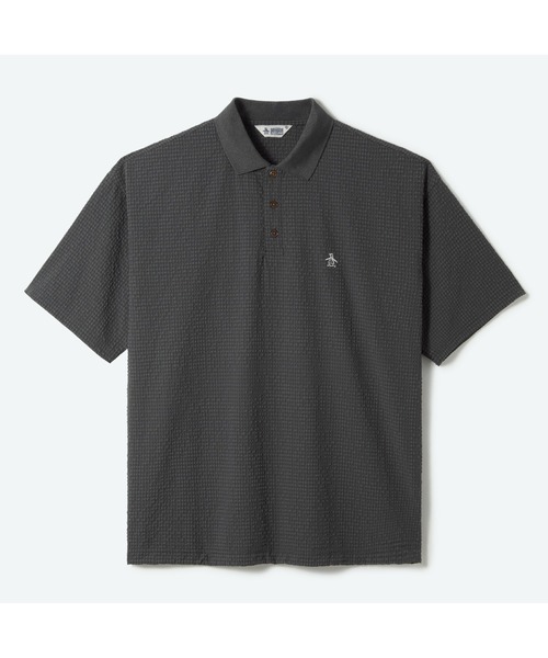 penguin BY MUNSINGWEAR(ペンギン バイ マンシングウェア)の「DOTAIR POLO SHIRT 吸汗速乾半袖ポロシャツ ゴルフウェア(ポロシャツ・メンズ・ブラック/グレー・M/XL/L)」の2枚目の写真