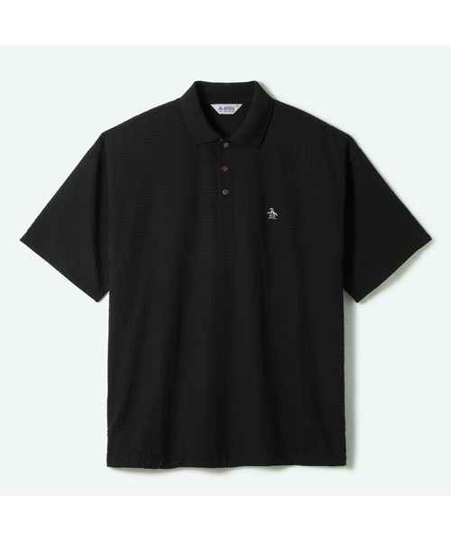 penguin BY MUNSINGWEAR(ペンギン バイ マンシングウェア)の「DOTAIR POLO SHIRT 吸汗速乾半袖ポロシャツ ゴルフウェア(ポロシャツ・メンズ・ブラック/グレー・M/XL/L)」の1枚目の写真