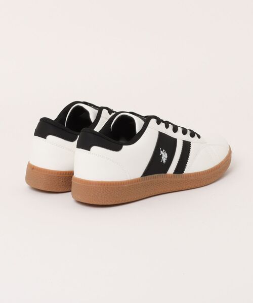 U.S. POLO ASSN.(ユーエスポロアッスン)の「【U.S.POLO ASSN./ユーエスポロアッスン】【最旬フットボールデザイン】ローカットスニーカー 上質PUレザー ガムソール(スニーカー・メンズ・ホワイト/ブラック/ベージュ・25cm/25.5cm/26cm/26.5cm/27cm)」の4枚目の写真