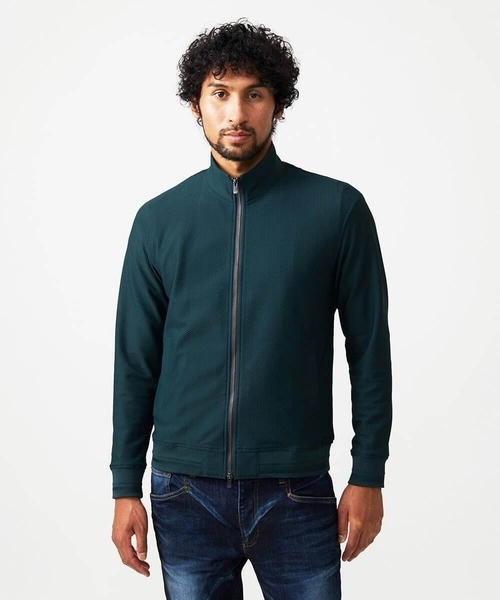 MICHEL KLEIN HOMME   （ミッシェルクランオム）の「スタンドカラーブルゾン（ブルゾン・メンズ・ブラック/グリーン・MEDIUM/LARGE/X-LARGE）」の5枚目の写真