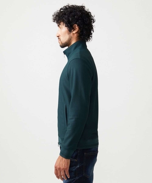 MICHEL KLEIN HOMME   （ミッシェルクランオム）の「スタンドカラーブルゾン（ブルゾン・メンズ・ブラック/グリーン・MEDIUM/LARGE/X-LARGE）」の4枚目の写真