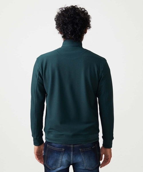 MICHEL KLEIN HOMME   （ミッシェルクランオム）の「スタンドカラーブルゾン（ブルゾン・メンズ・ブラック/グリーン・MEDIUM/LARGE/X-LARGE）」の3枚目の写真