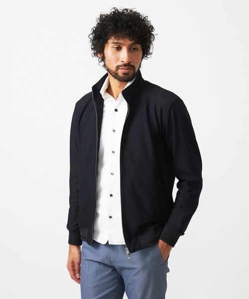 MICHEL KLEIN HOMME   （ミッシェルクランオム）の「スタンドカラーブルゾン（ブルゾン・メンズ・ブラック/グリーン・MEDIUM/LARGE/X-LARGE）」の10枚目の写真