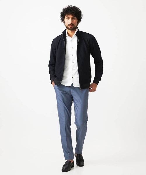 MICHEL KLEIN HOMME   （ミッシェルクランオム）の「スタンドカラーブルゾン（ブルゾン・メンズ・ブラック/グリーン・MEDIUM/LARGE/X-LARGE）」の9枚目の写真