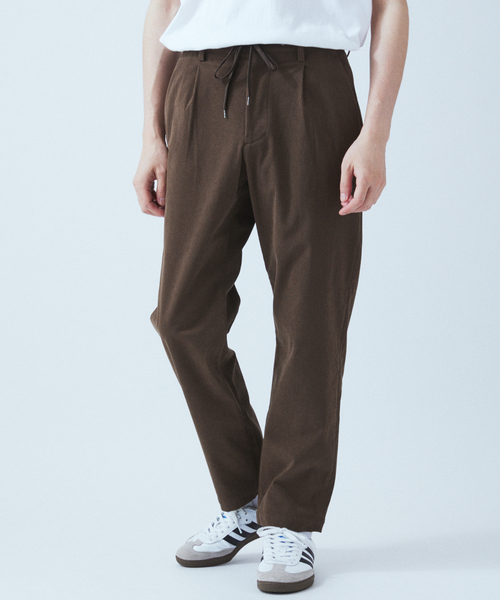 JOURNAL STANDARD（ジャーナルスタンダード）の「TRICOT CORD ワンタックイージーパンツ / セットアップ対応（その他パンツ・メンズ・チャコールグレー/ブラック/ネイビー/ブラウン・SMALL/MEDIUM/LARGE）」の3枚目の写真