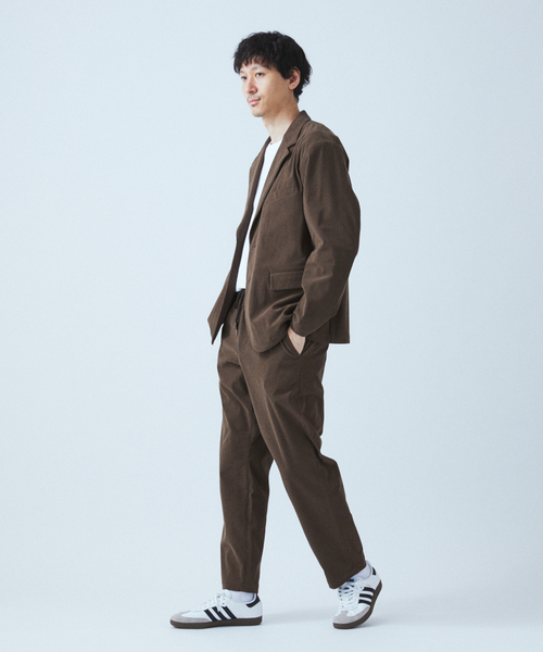 JOURNAL STANDARD（ジャーナルスタンダード）の「TRICOT CORD ワンタックイージーパンツ / セットアップ対応（その他パンツ・メンズ・チャコールグレー/ブラック/ネイビー/ブラウン・SMALL/MEDIUM/LARGE）」の9枚目の写真