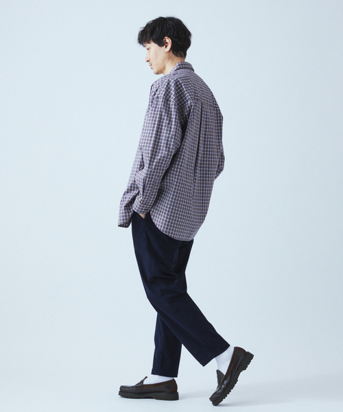 JOURNAL STANDARD（ジャーナルスタンダード）の「TRICOT CORD ワンタックイージーパンツ / セットアップ対応（その他パンツ・メンズ・チャコールグレー/ブラック/ネイビー/ブラウン・SMALL/MEDIUM/LARGE）」の15枚目の写真