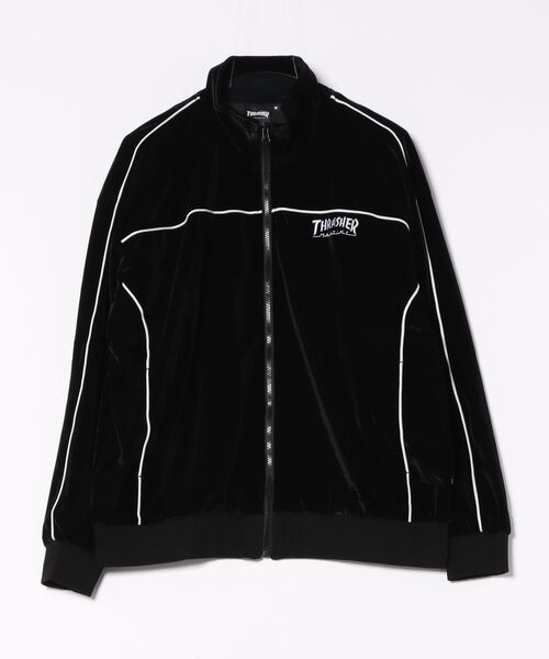 VELOUR TRACK JACKET/THRASHER スラッシャー ベロア トラック