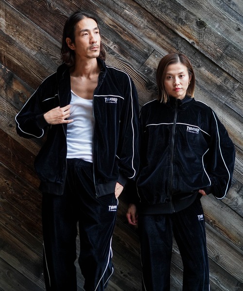 ジャポネブルー ベロア トラックスーツ ジャージ セットアップ お兄系 y2k ジャポネブルー ベロア トラックスーツ ジャージ セットアップ