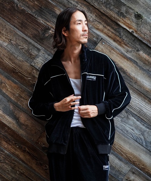 セール】VELOUR TRACK JACKET/THRASHER スラッシャー ベロア トラック