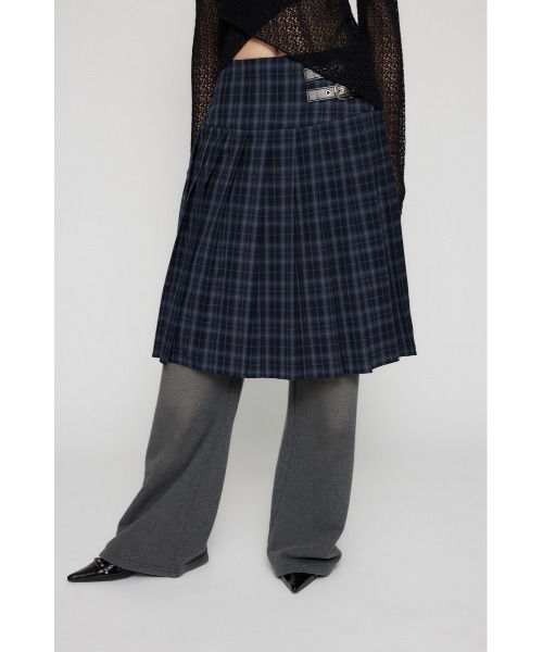 LAGUA GEM（ラグアジェム）の「PLEATS MIDI スカート（スカート・レディース・杢グレー/ネイビー系/ブラック・MEDIUM/SMALL/X-SMALL）」の3枚目の写真